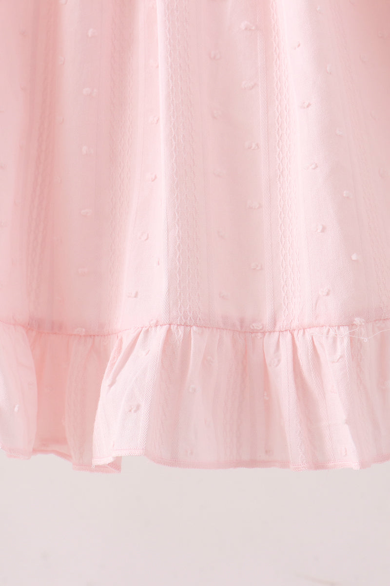 Castle Embroidery Jacquard Ruffle Dress