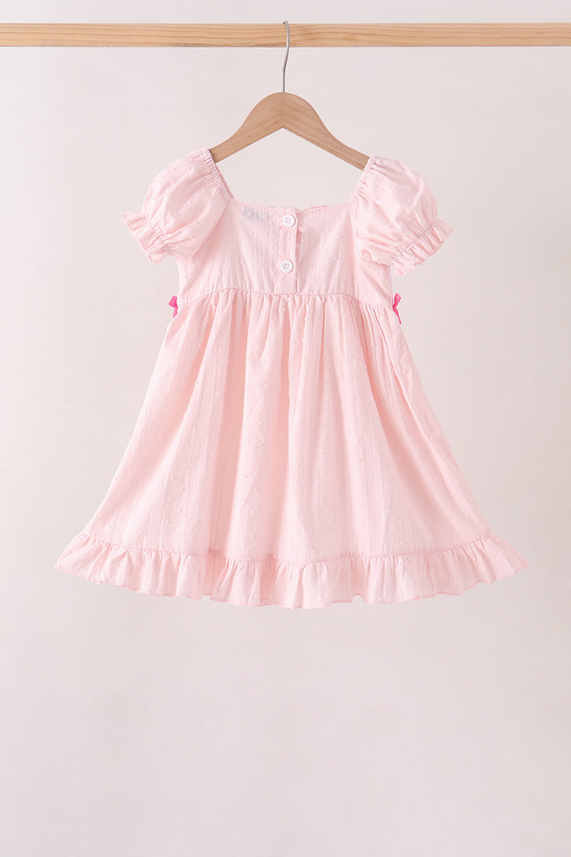 Castle Embroidery Jacquard Ruffle Dress