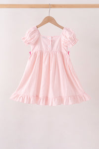 Castle Embroidery Jacquard Ruffle Dress
