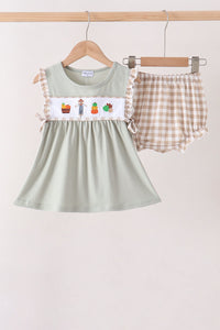 Scarecrow Embroidery Bloomer Set