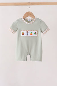 Scarecrow Embroidery Romper