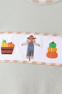 Scarecrow Embroidery Romper