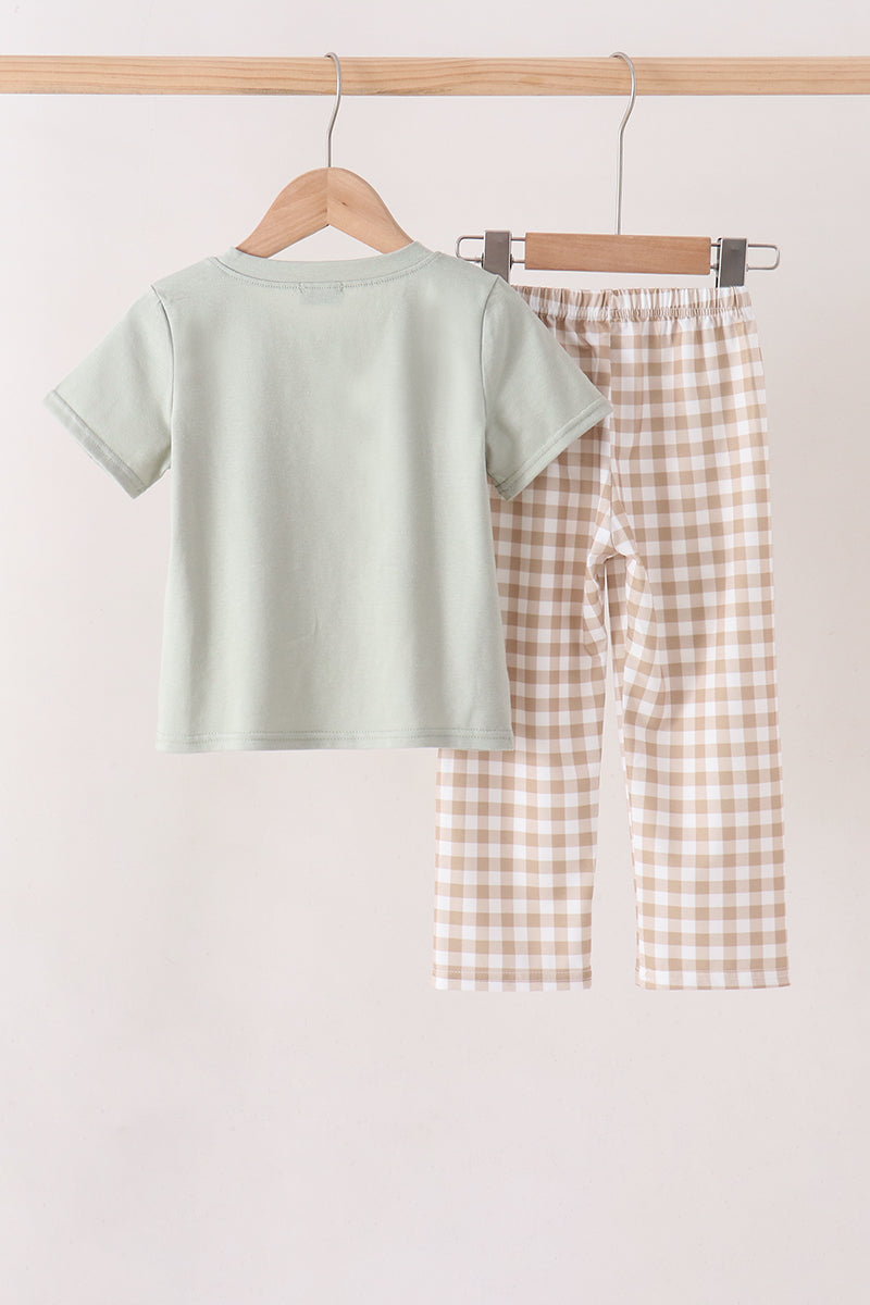Scarecrow Embroidery Pants Set