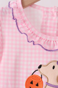 Puppy Pumpkin Applique Bloomer Set