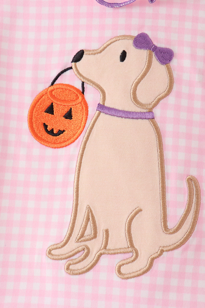 Puppy Pumpkin Applique Bloomer Set