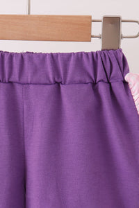 Puppy Pumpkin Applique Ruffle Shorts Set