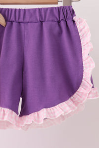 Puppy Pumpkin Applique Ruffle Shorts Set
