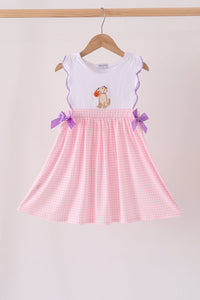 Puppy Pumpkin Applique Dress