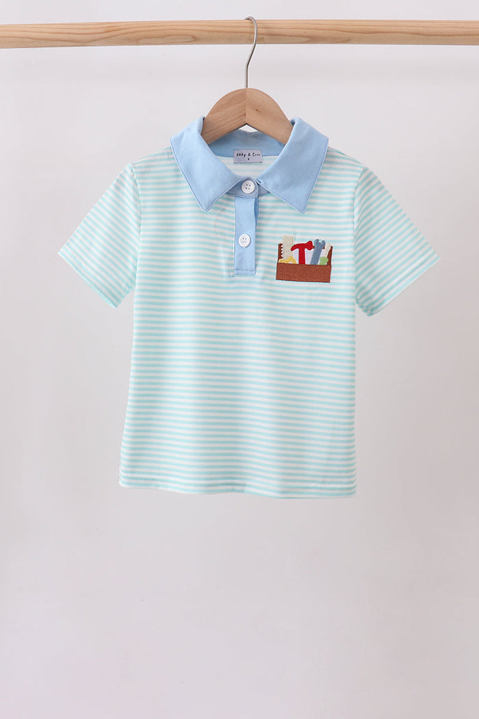 Tool Embroidery Stripe Shirt