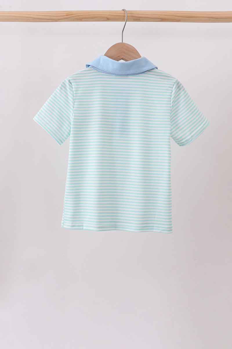 Tool Embroidery Stripe Shirt