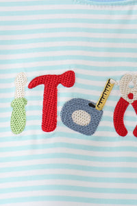 Tool Embroidery Stripe Top