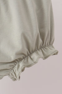 Pumpkin embroidery bow ruffle bloomer set