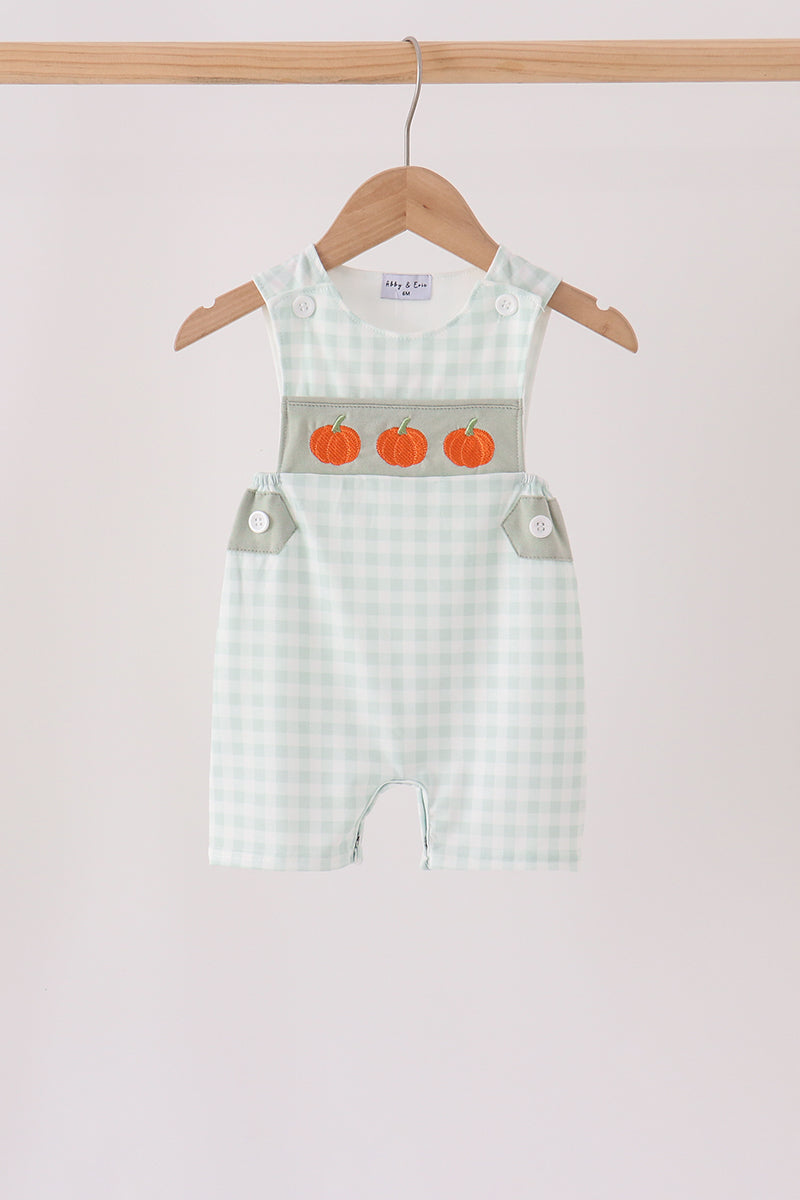 Pumpkin embroidery gingham jon jon