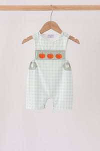 Pumpkin embroidery gingham jon jon
