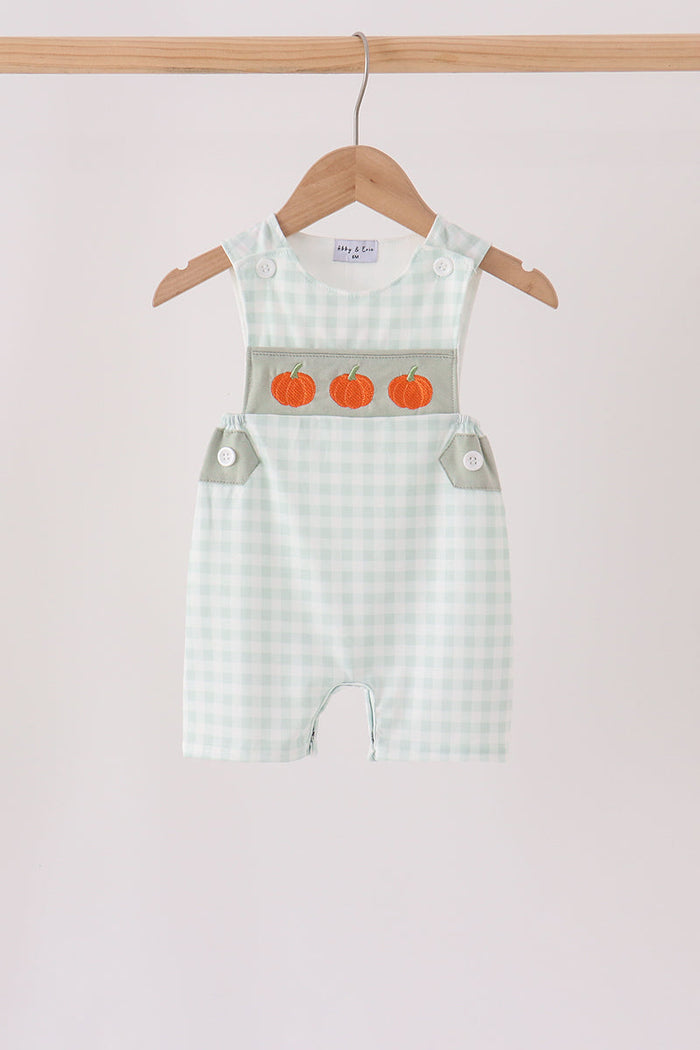 Pumpkin embroidery gingham jon jon