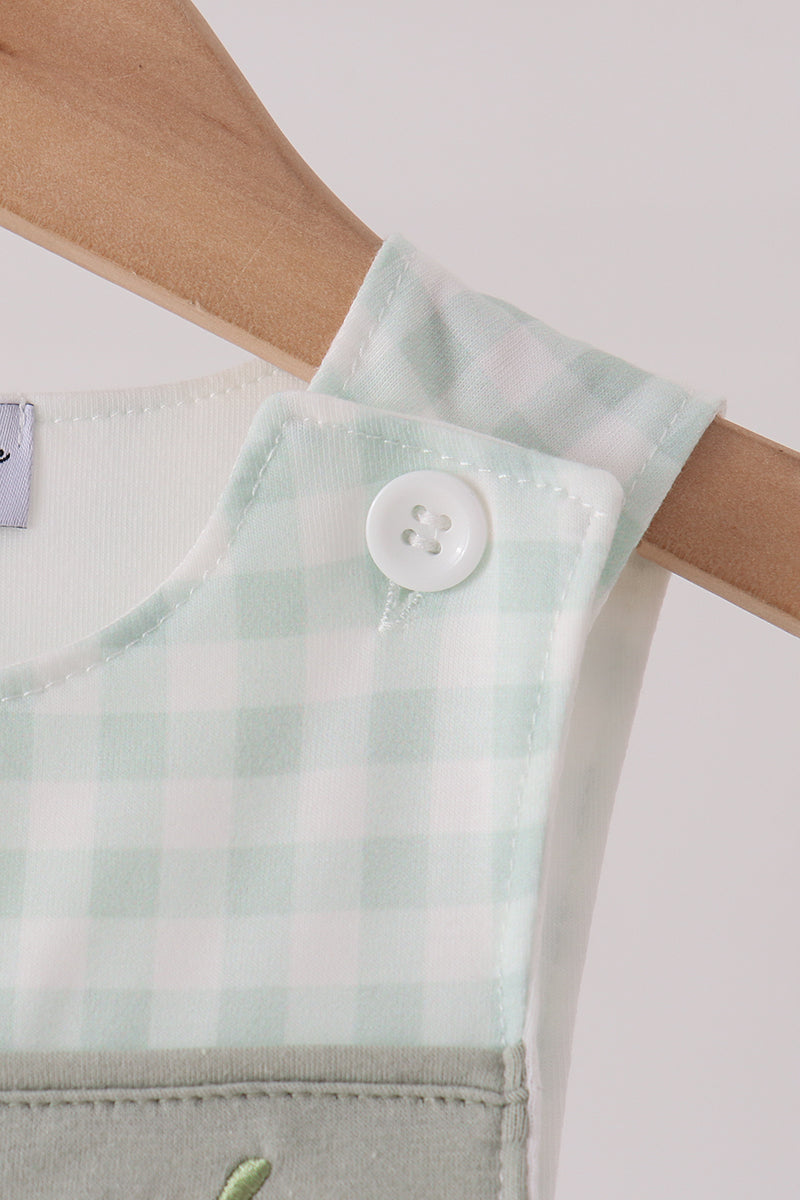 Pumpkin embroidery gingham jon jon