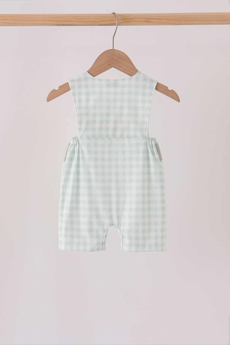 Pumpkin embroidery gingham jon jon