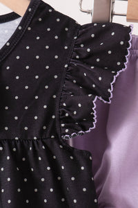 Ghost spider embroidery ruffle bloomer set