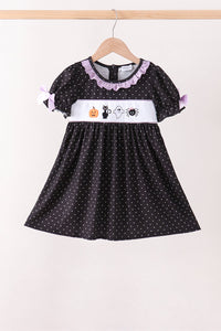 Ghost spider embroidery ruffle dress