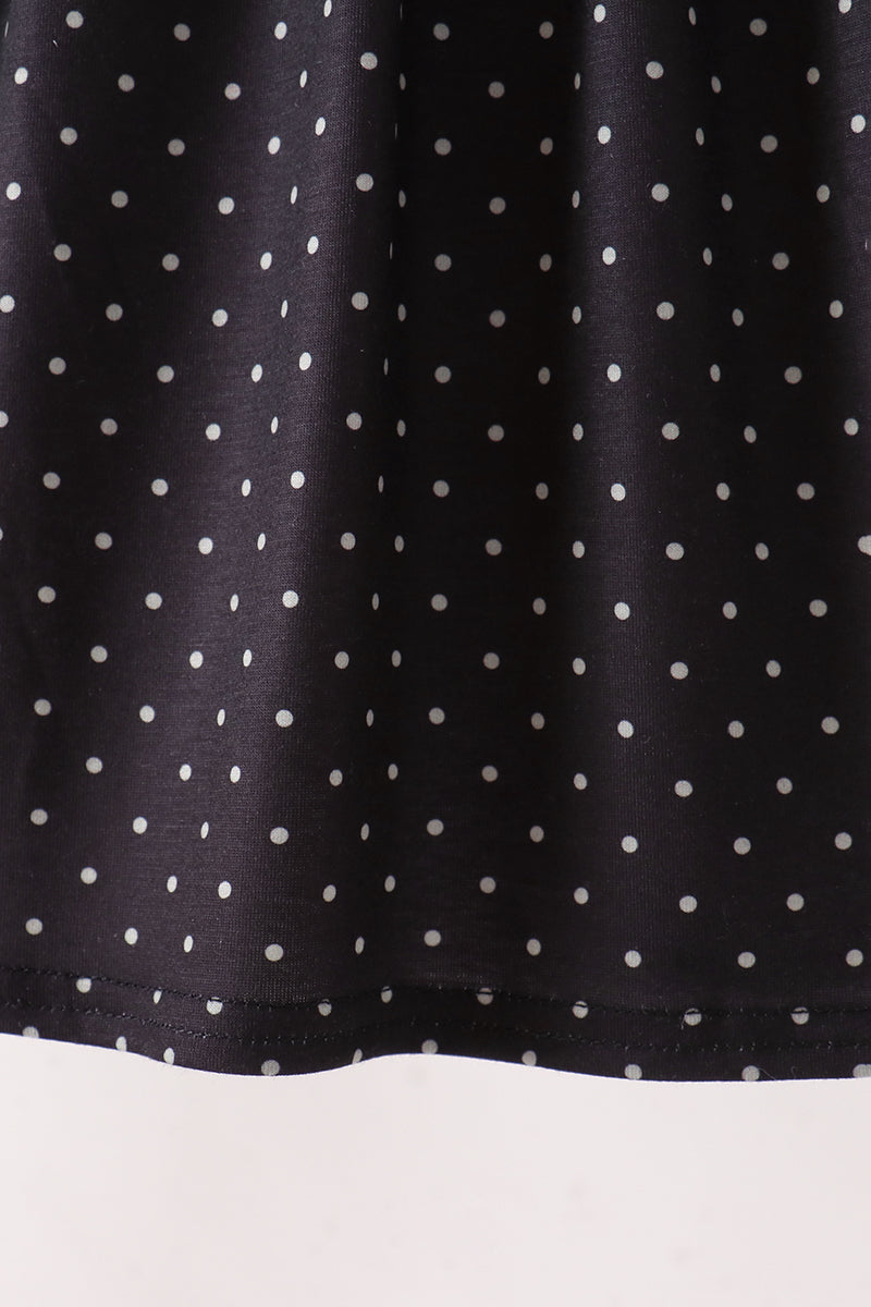 Ghost spider embroidery ruffle dress