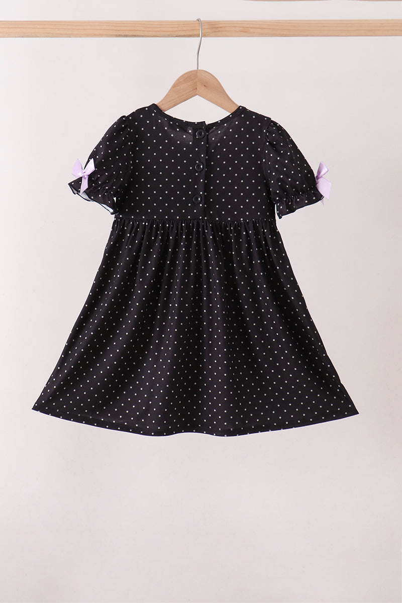 Ghost spider embroidery ruffle dress