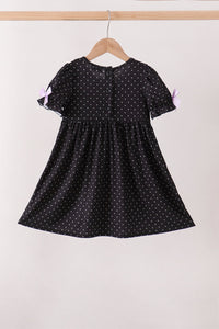 Ghost spider embroidery ruffle dress