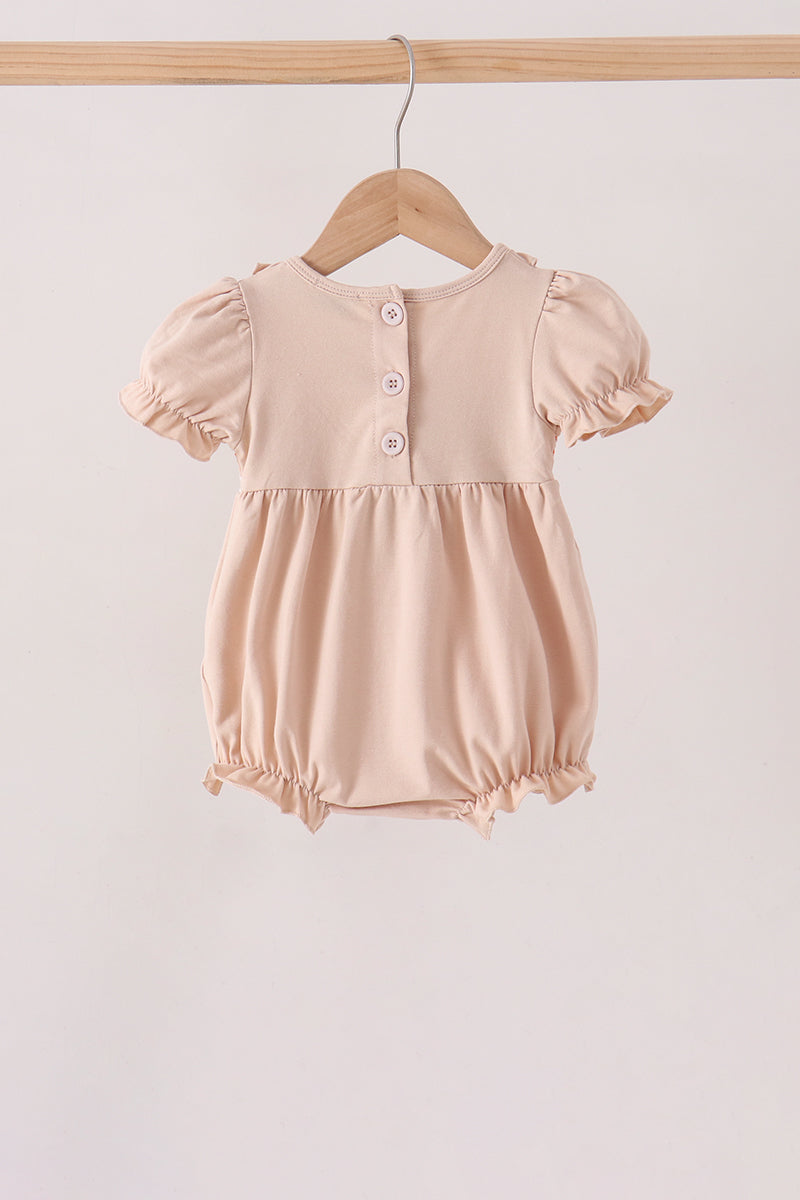 Pumpkin Smocked Ruffle Bubble