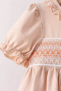 Pumpkin Smocked Bloomer Set