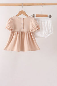 Pumpkin Smocked Bloomer Set