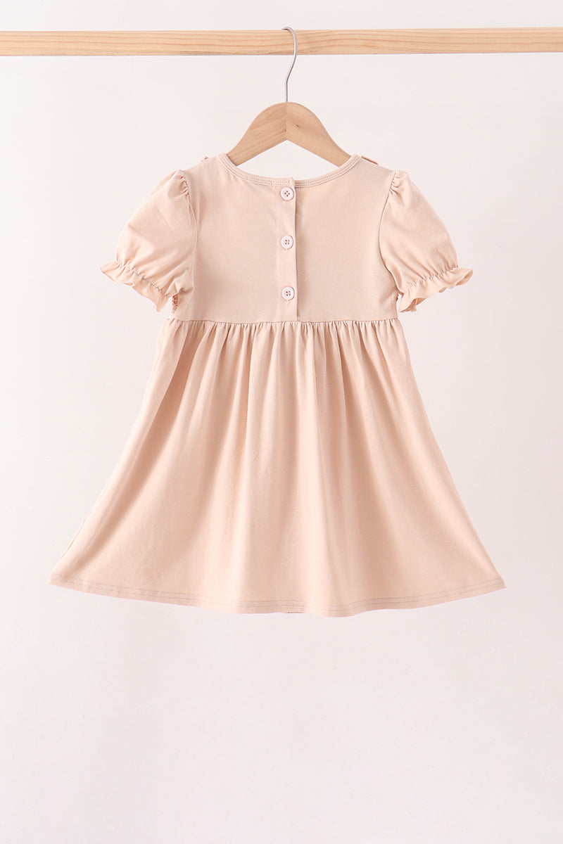 Pumpkin Smocked Bloomer dress