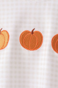 Pumpkin Embroidery Shorts Set
