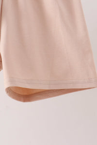 Pumpkin Embroidery Shorts Set