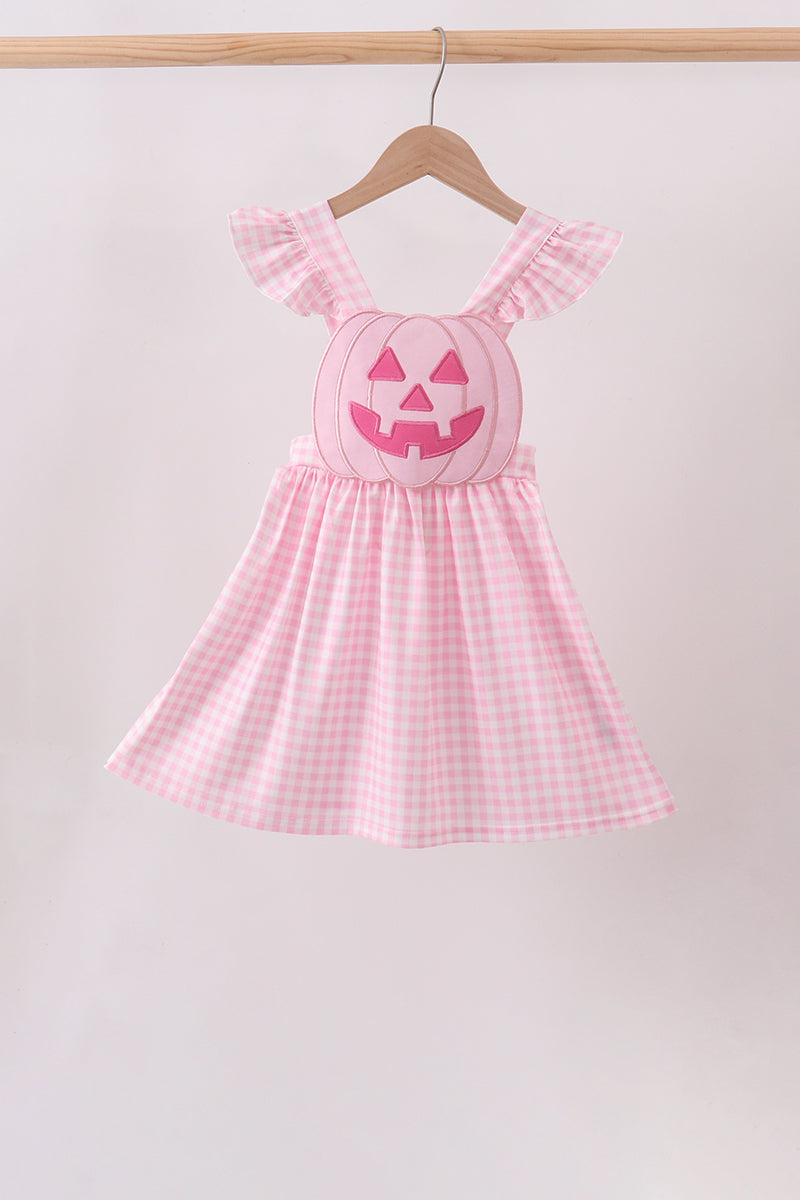 Jack-O-Lantern  Applique Ruffle Dress