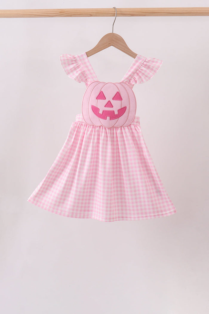 Jack-O-Lantern  Applique Ruffle Dress