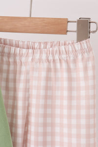 Puppy Fishing Gingham Pants Set