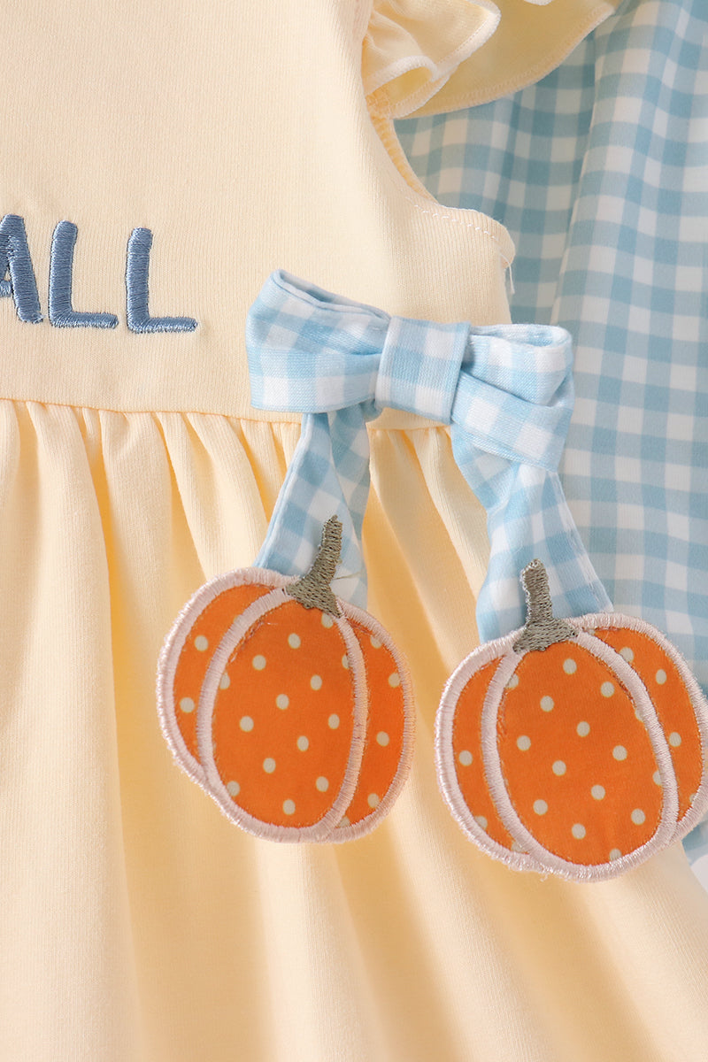 Hello Fall Y'ALL Pumpkin Ruffle Bloomer Set