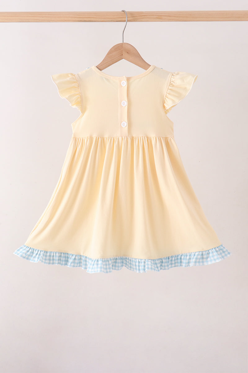 Hello Fall Y'ALL Pumpkin Ruffle Dress