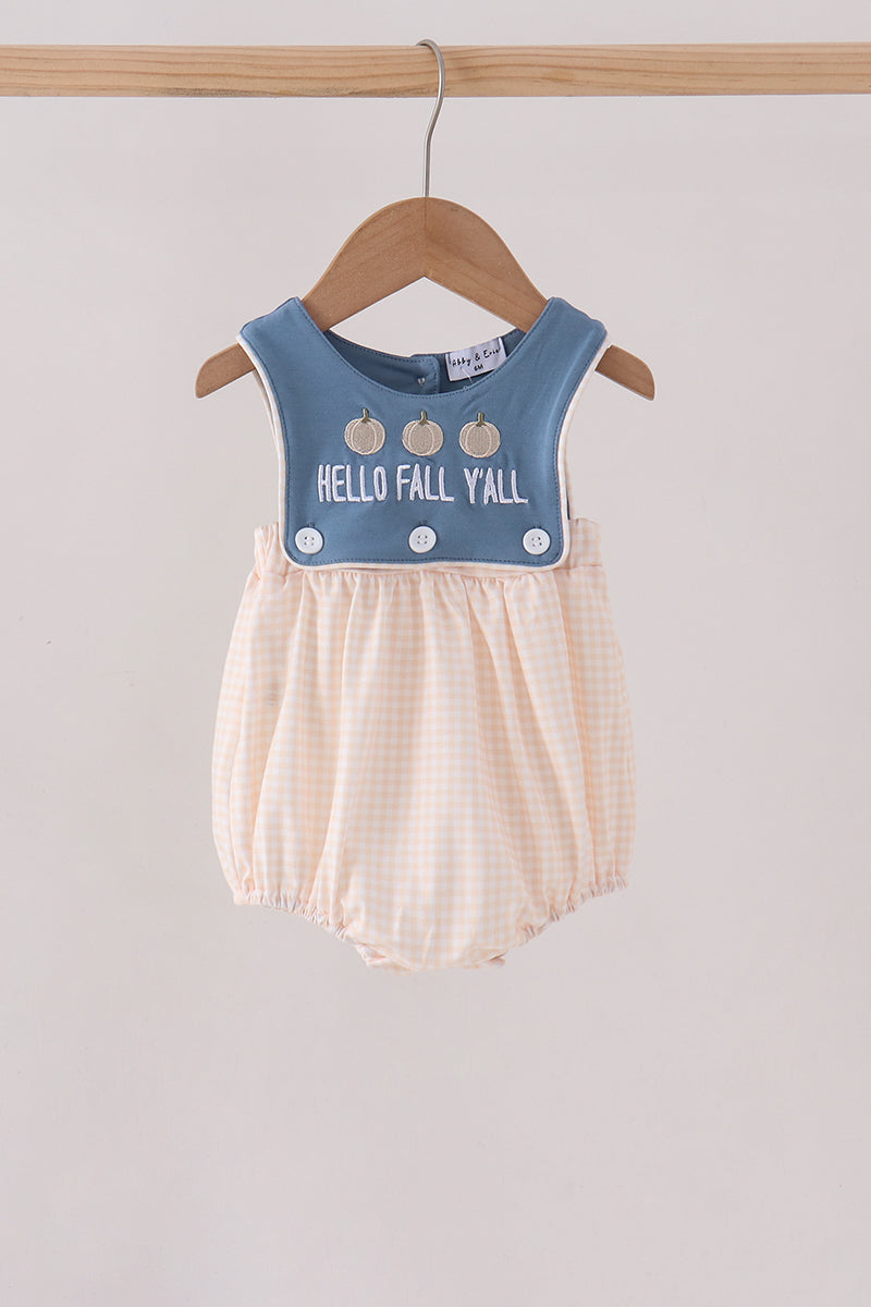 Hello Fall Y'ALL Pumpkin Bubble