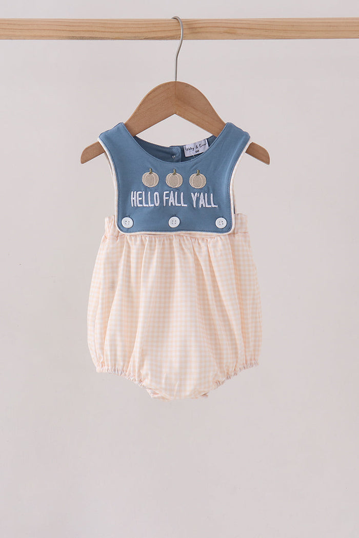 Hello Fall Y'ALL Pumpkin Bubble