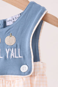 Hello Fall Y'ALL Pumpkin Bubble