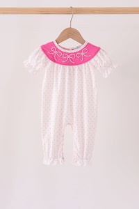 Bow pearl romper