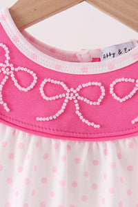 Bow pearl romper