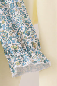 Sage Floral Smocked Pants Set