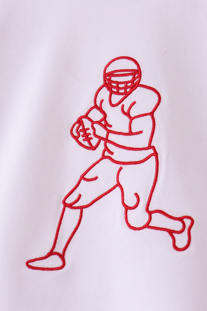 Football Embroidery Pants Set