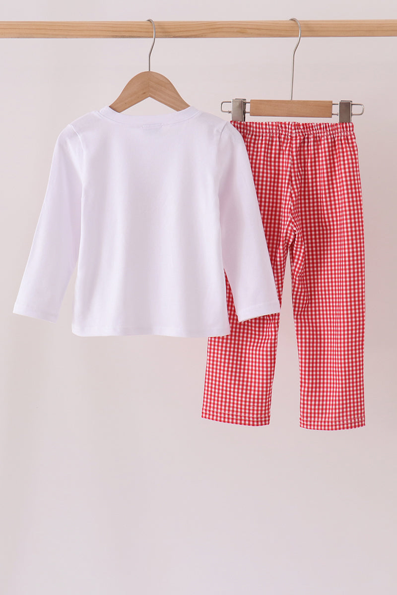Football Embroidery Pants Set