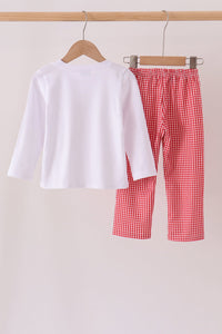 Football Embroidery Pants Set