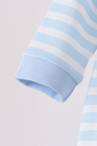 Football Embroidery Stripe Romper