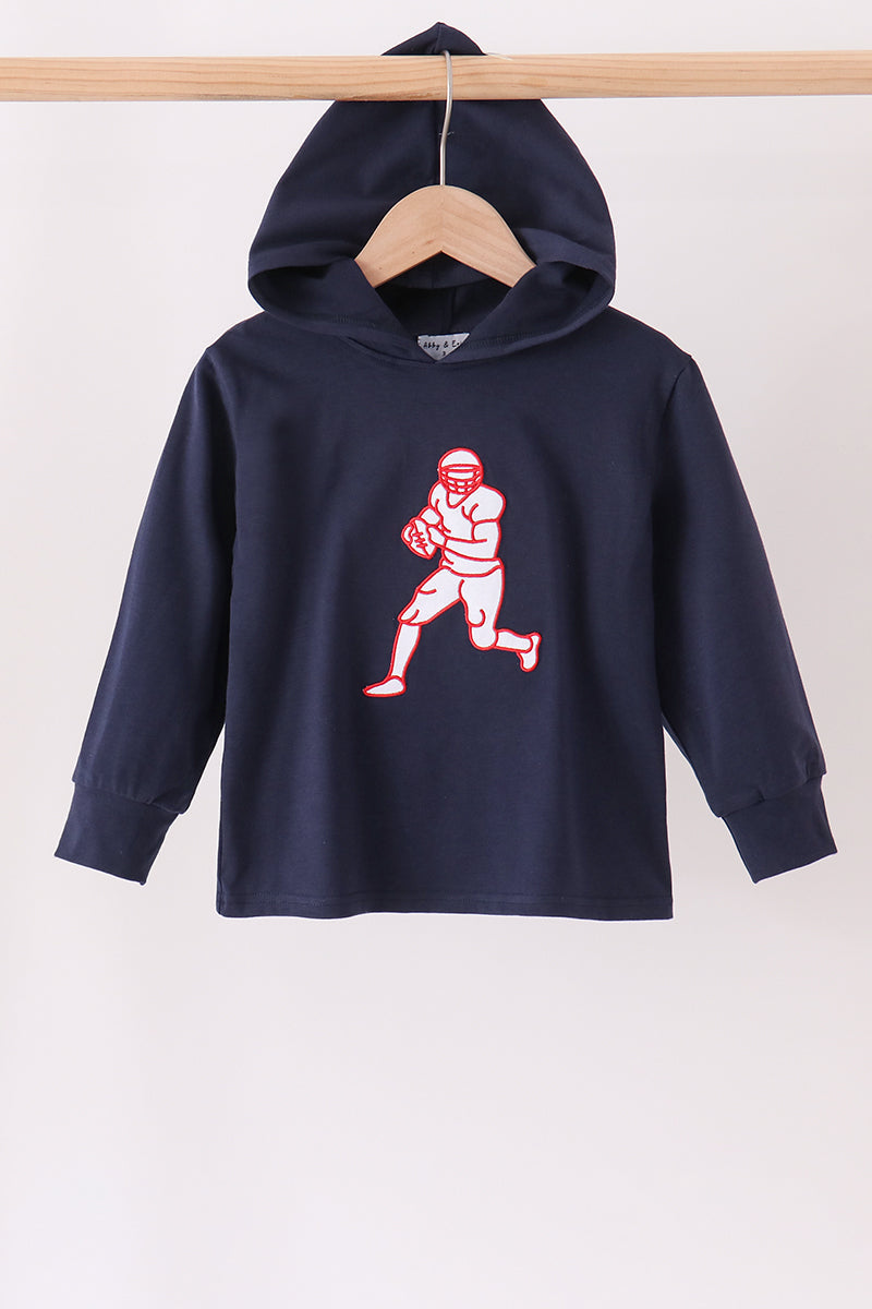 Football Embroidery Hoodie