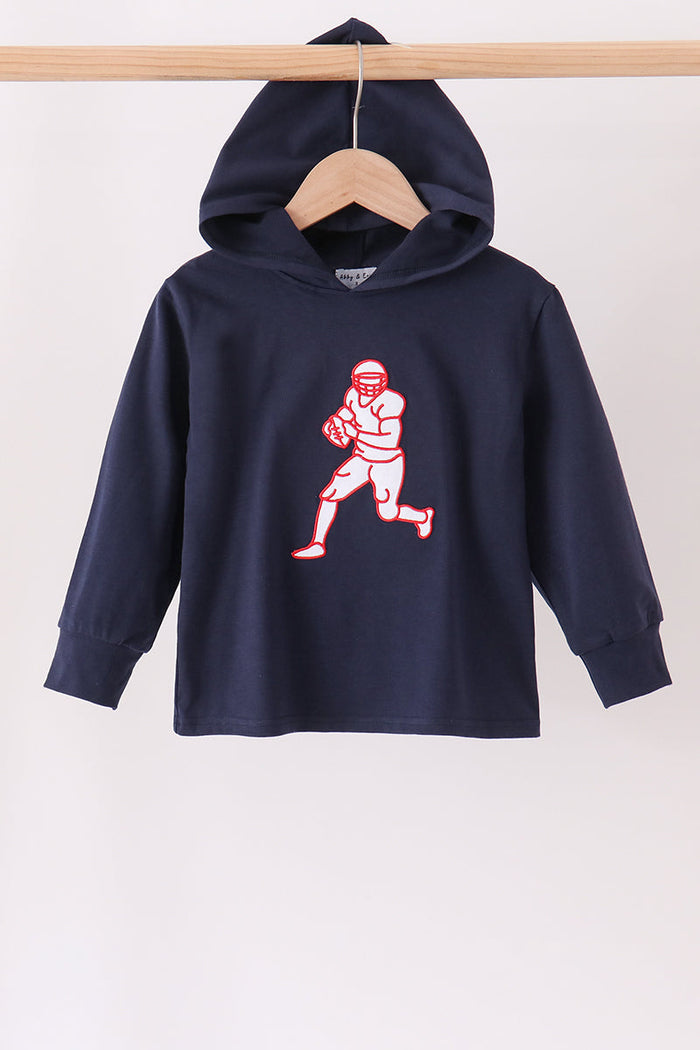 Football Embroidery Hoodie