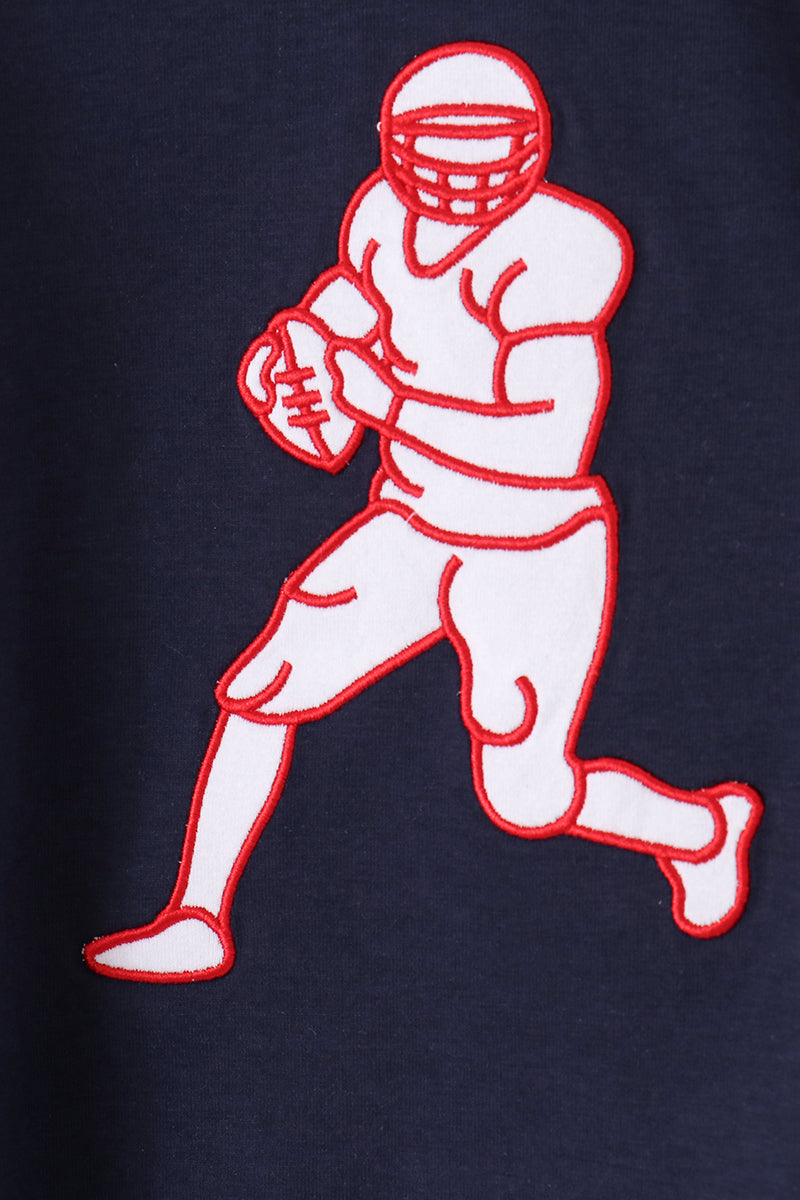 Football Embroidery Hoodie